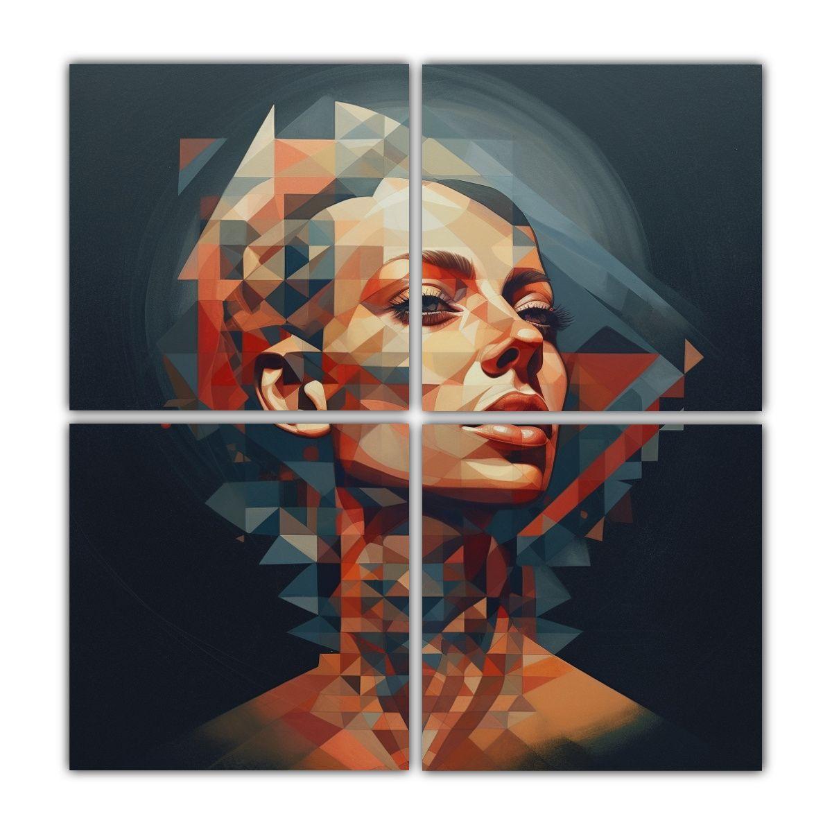 Obra Maestra De Una Mujer Superando Límites En 4 120x120 Cm-0