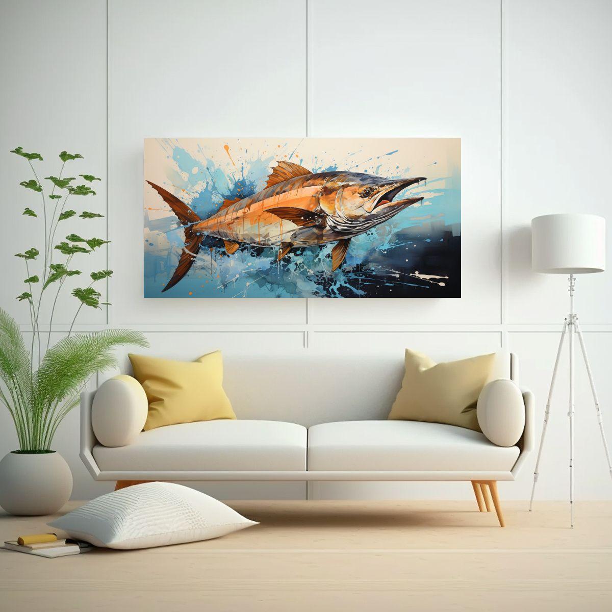 Cuadro Moderno Tela Bastidor Armonía De Colores W 40x20cm-2