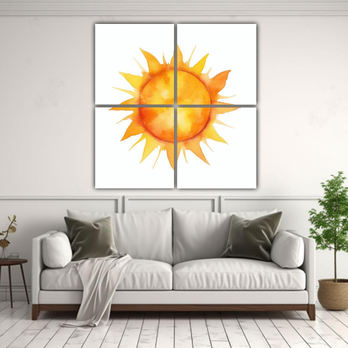 Pintura Decorativa Suave Espectacular Con Fondo 120x120 Cm-2