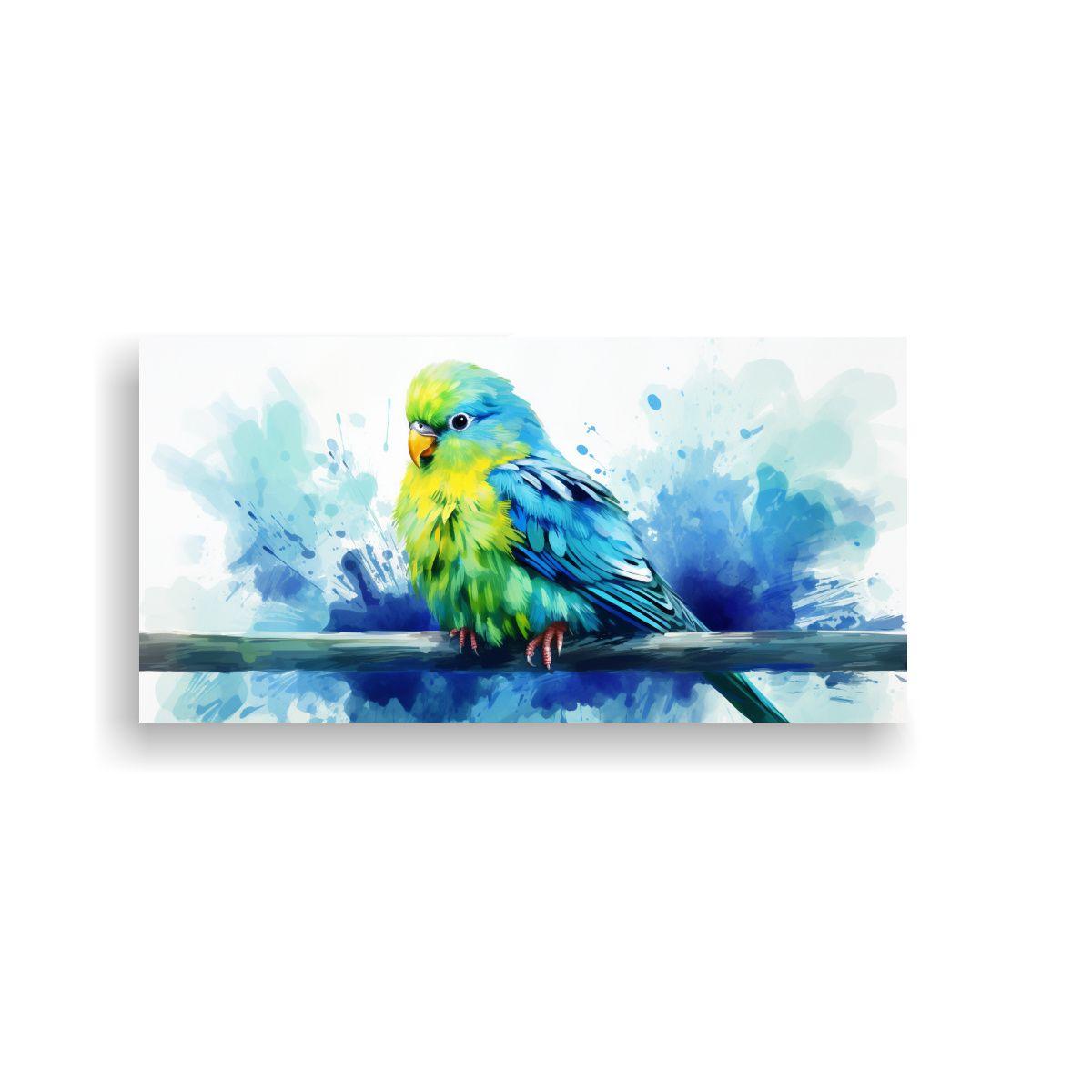 Cuadros Decorativos Neo Pop Art En Verde Y Azul 140x70cm-0