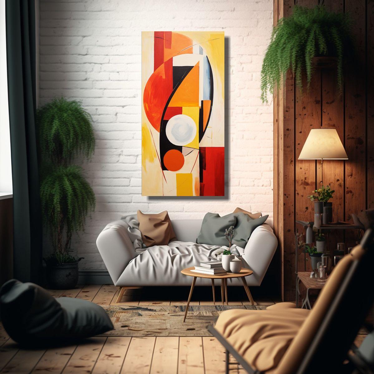 Pintura Canva Inspirador Comedor Estilo Tachisme 20x40cm-2