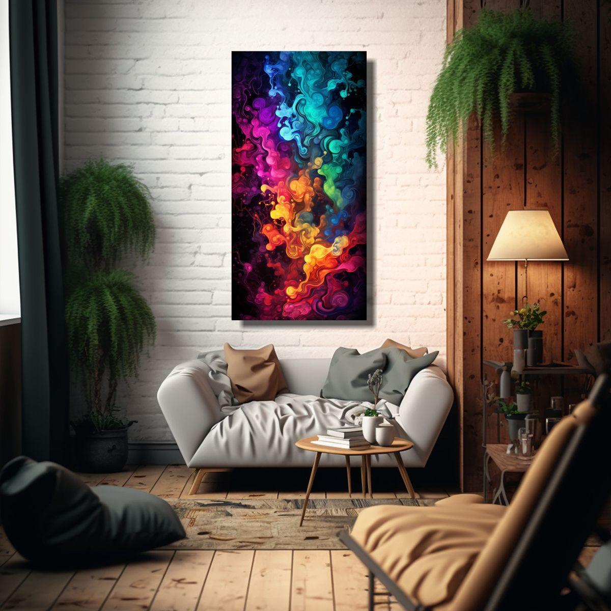 Cuadros Decorativos Estrellados Con Colores 30x60 Cm-2
