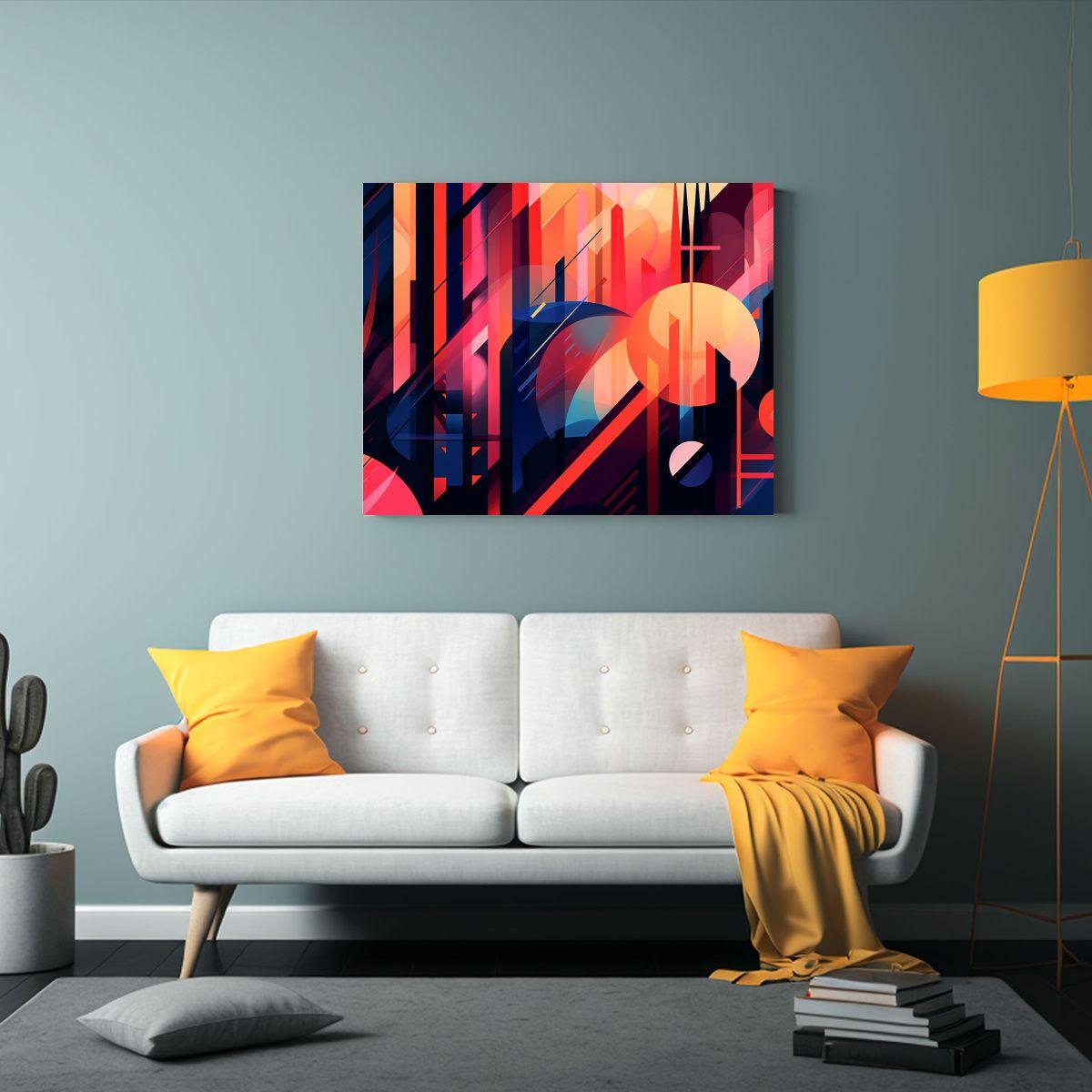 Cuadro Moderno Abstracto Con Vitalidad Y Carácter Principal 60x40cm-2