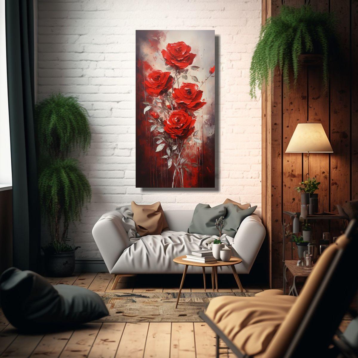 Cuadro Calidos Alegre: Pintura En Lienzo Estilo 80x160cm-2
