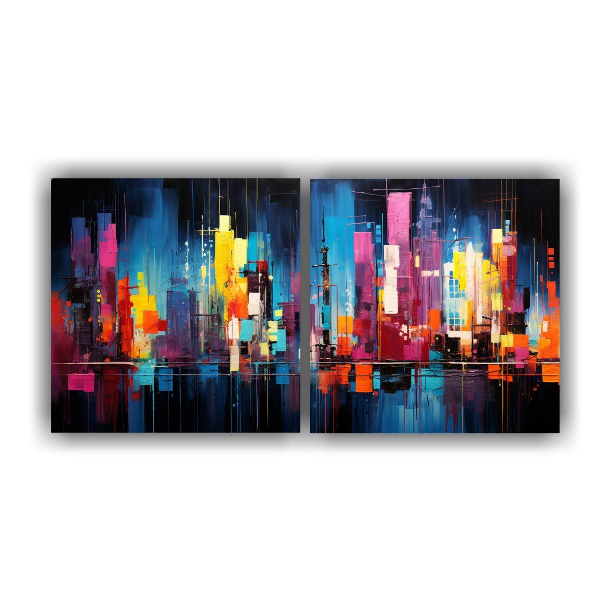 Cuadros Decorativos Juveniles Fusión Abstracta 80x40 Cm-0