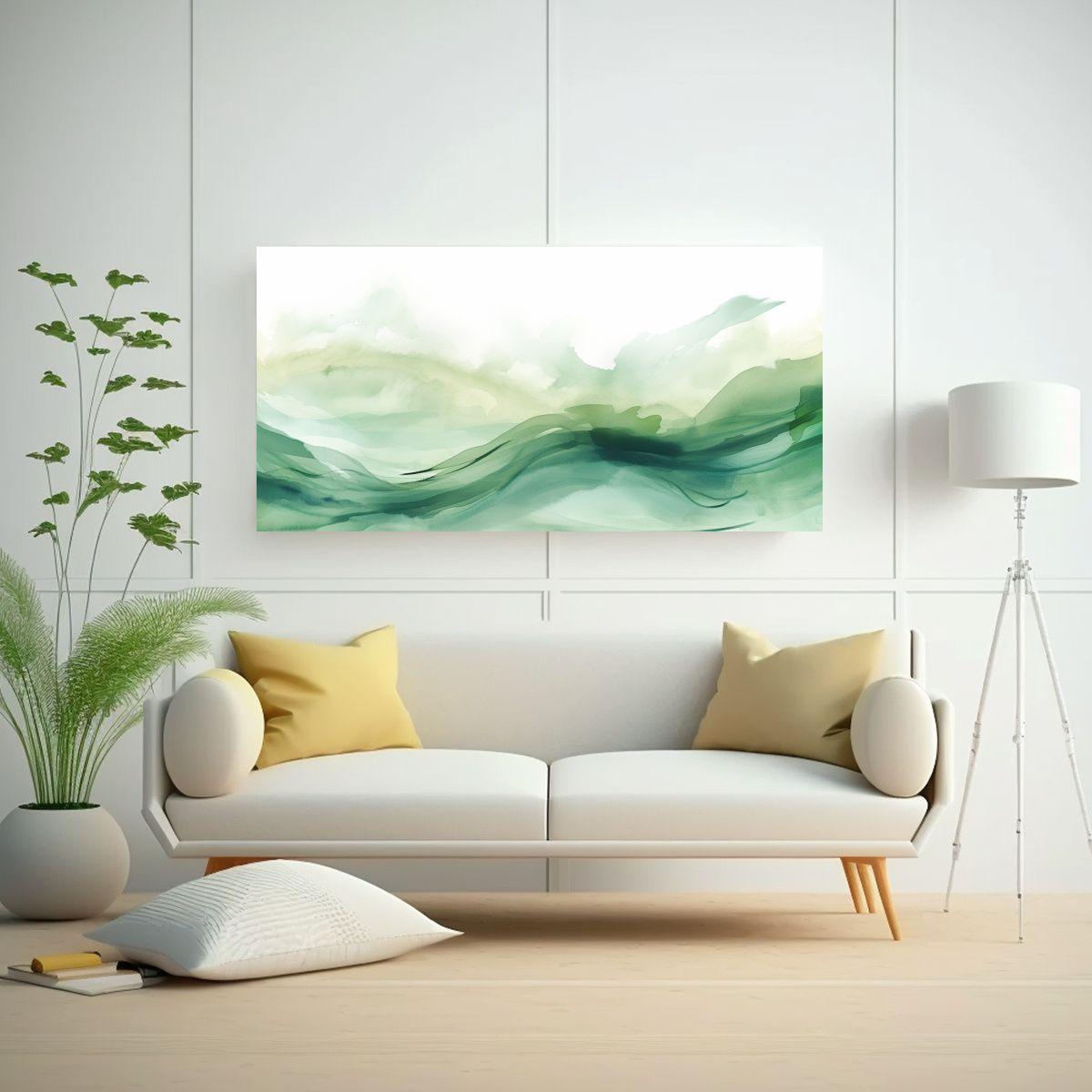 Pintura De Pared Patrón Acuarela Sereno Belleza 80x40cm-2