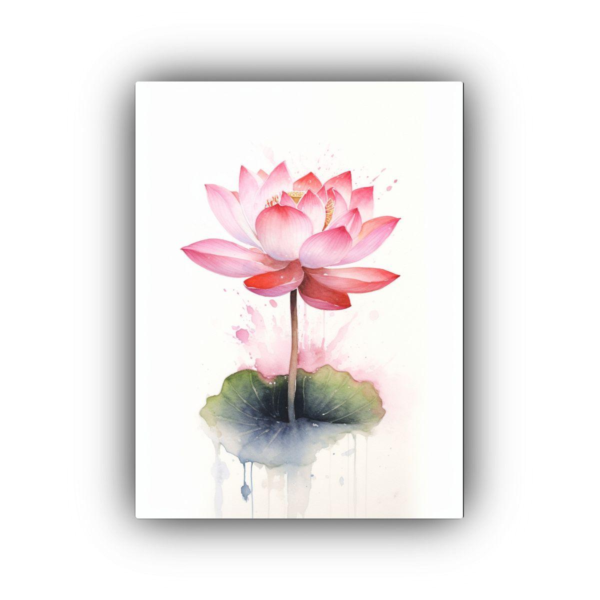 Tela En Bastidor: Cuadro Acuarela Exuberantes 50x65cm-0