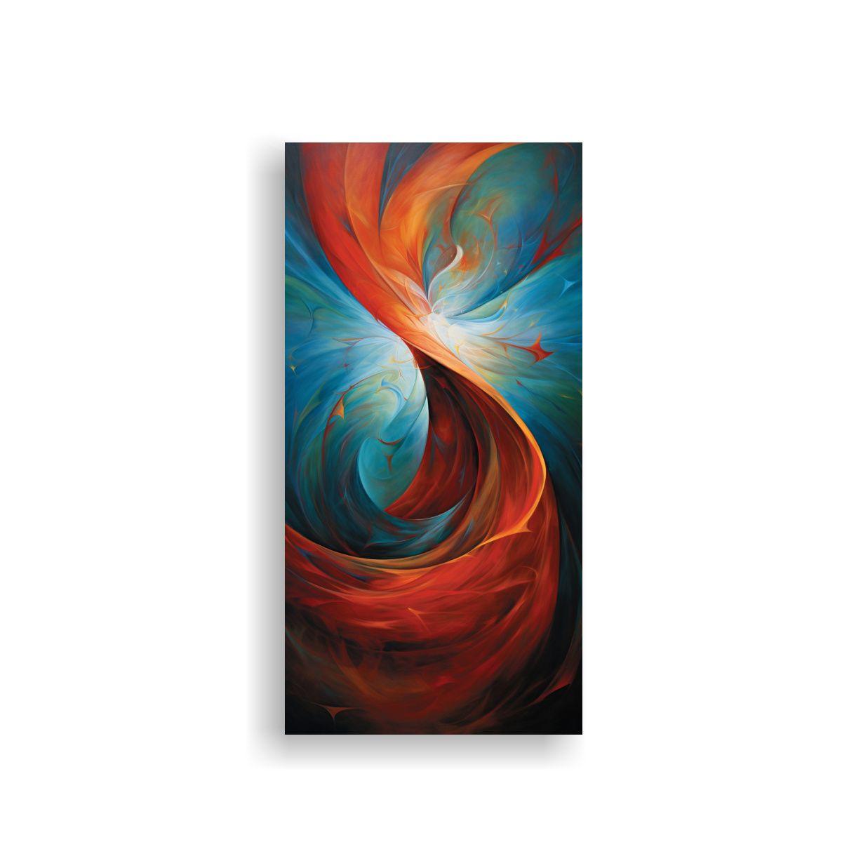 Cuadro De Lienzo Patrón Intenso Poderoso 70x140cm-0