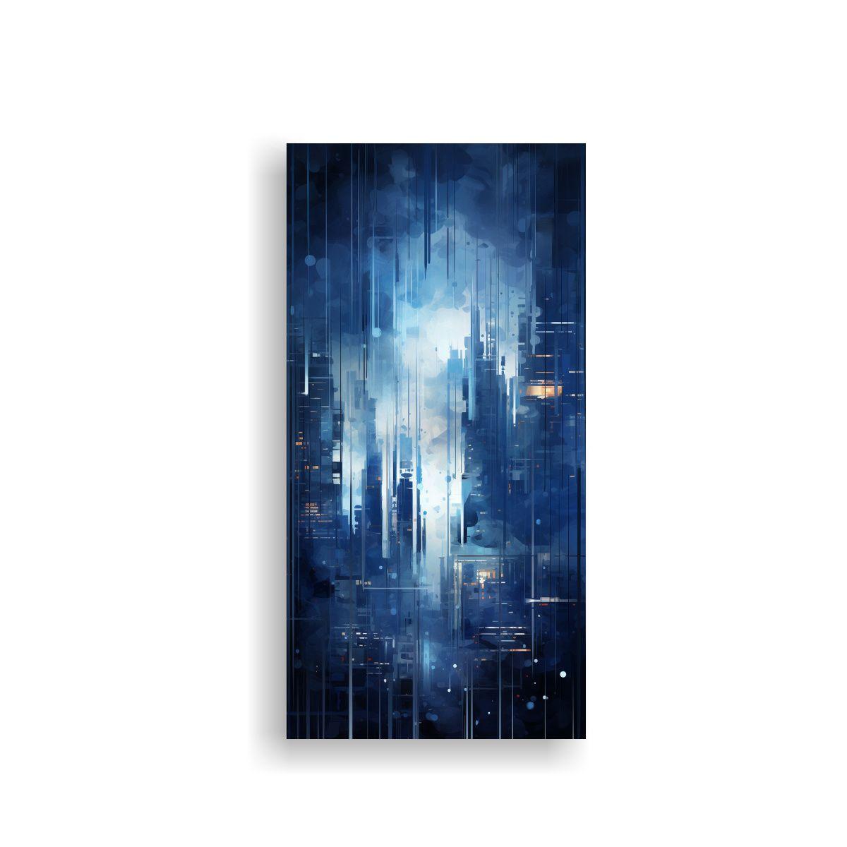 Pintura Decorativa Inspiradora De Ciudad Nocturna 70x140cm-0