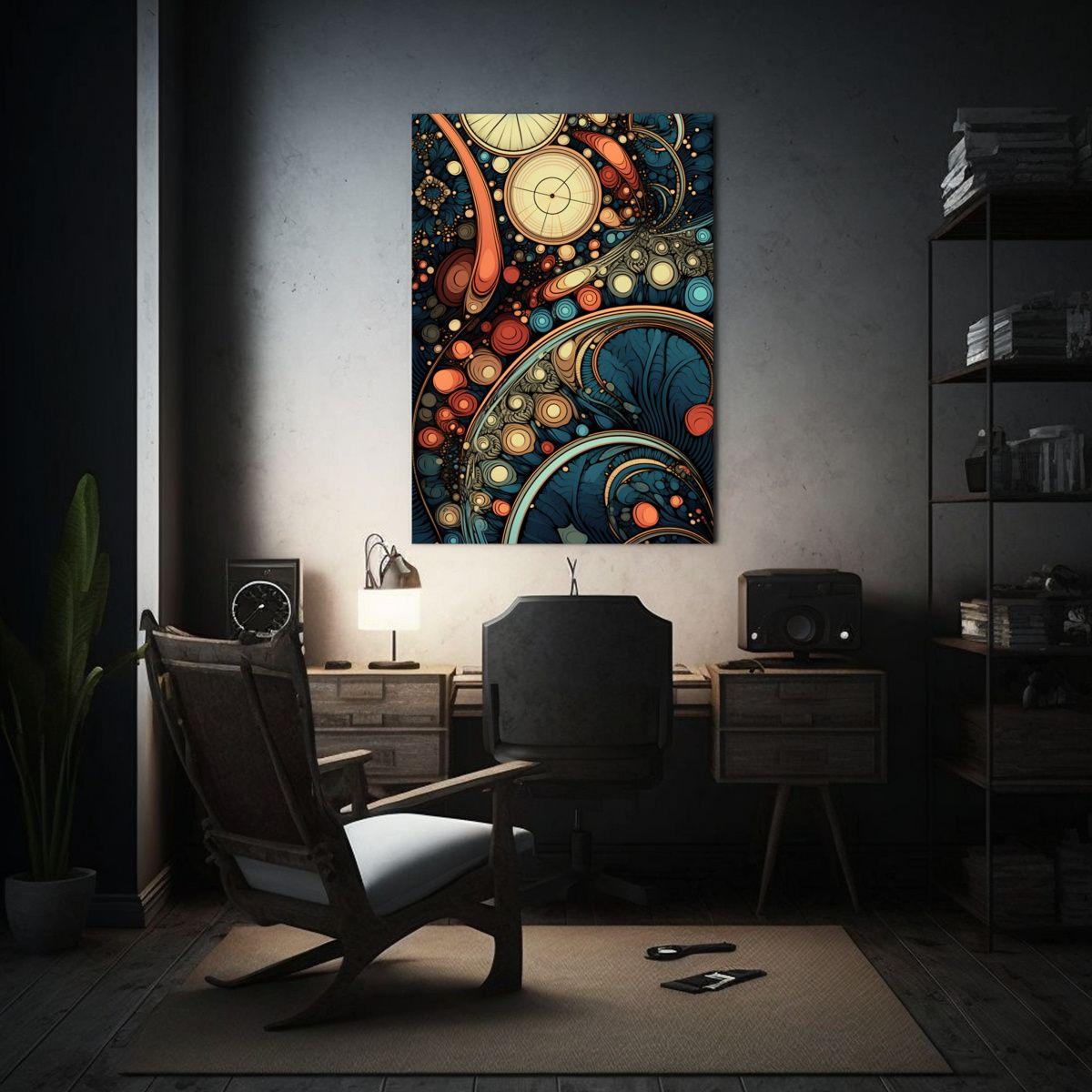 Arte De Pared Con Patrones Adorables De Fractales 80x120cm-2