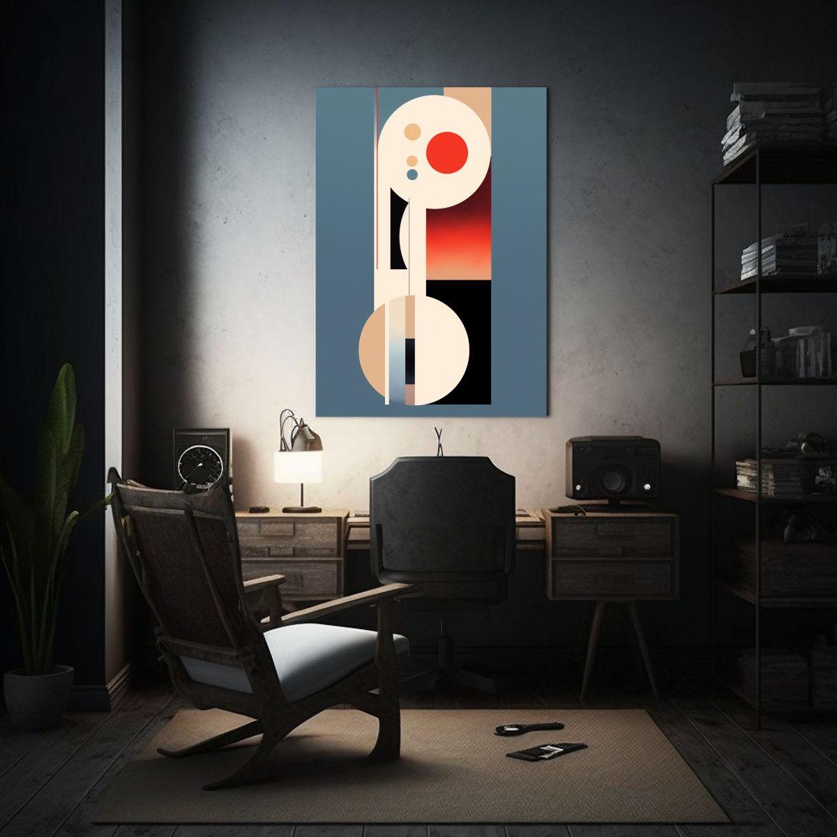 Cuadro Decorativo Minimalista Con Figuras Líneas 30x45cm-2