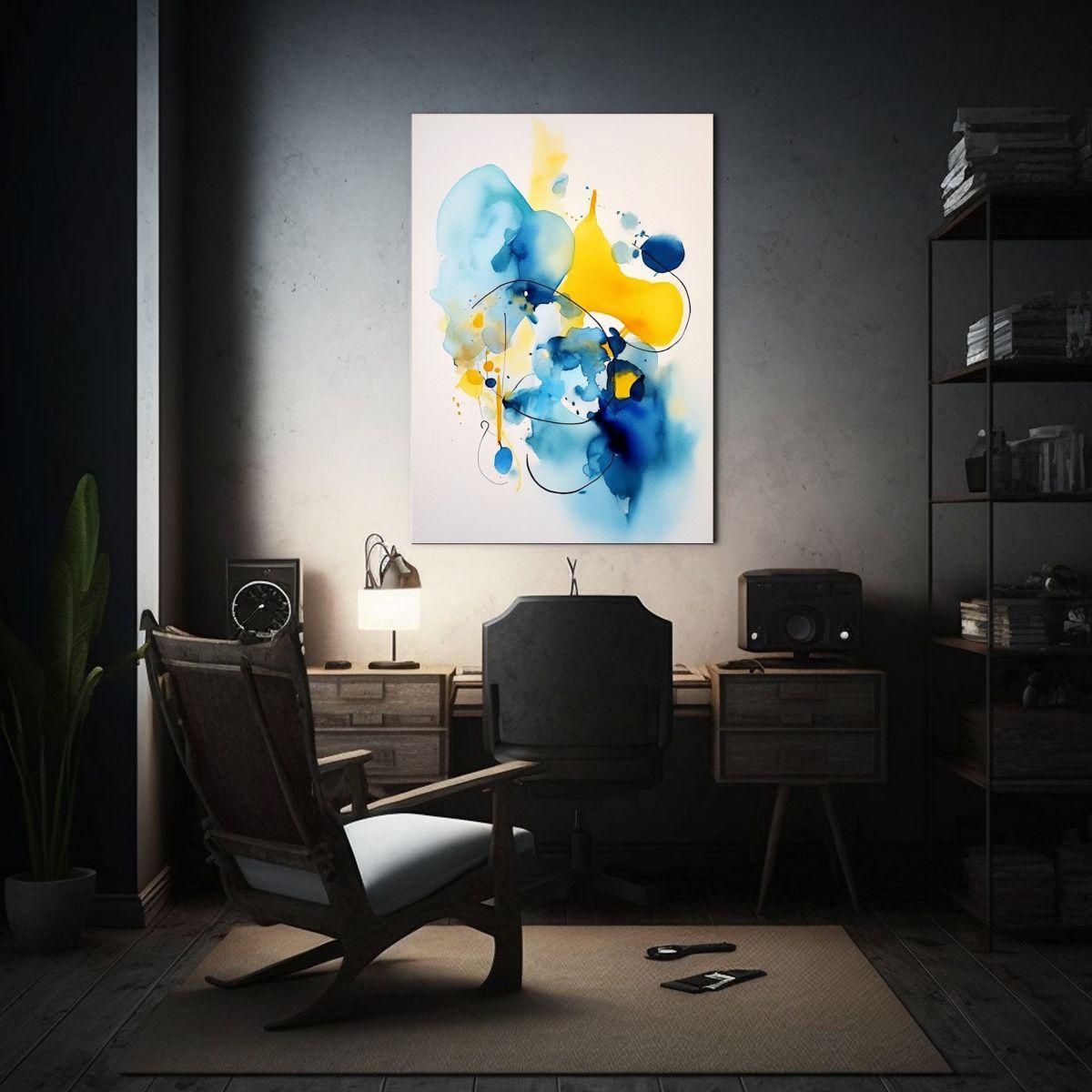 Pintura Decorativa Expresión Regalo Abstracta 60x90cm-2