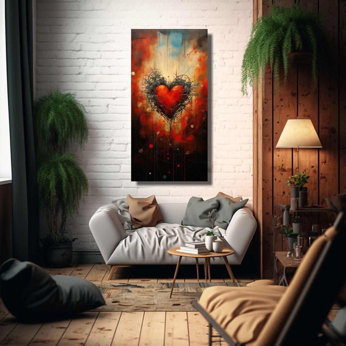 Cuadro Decorativo Con Imagen Abstracta De Latido 30x60cm-2