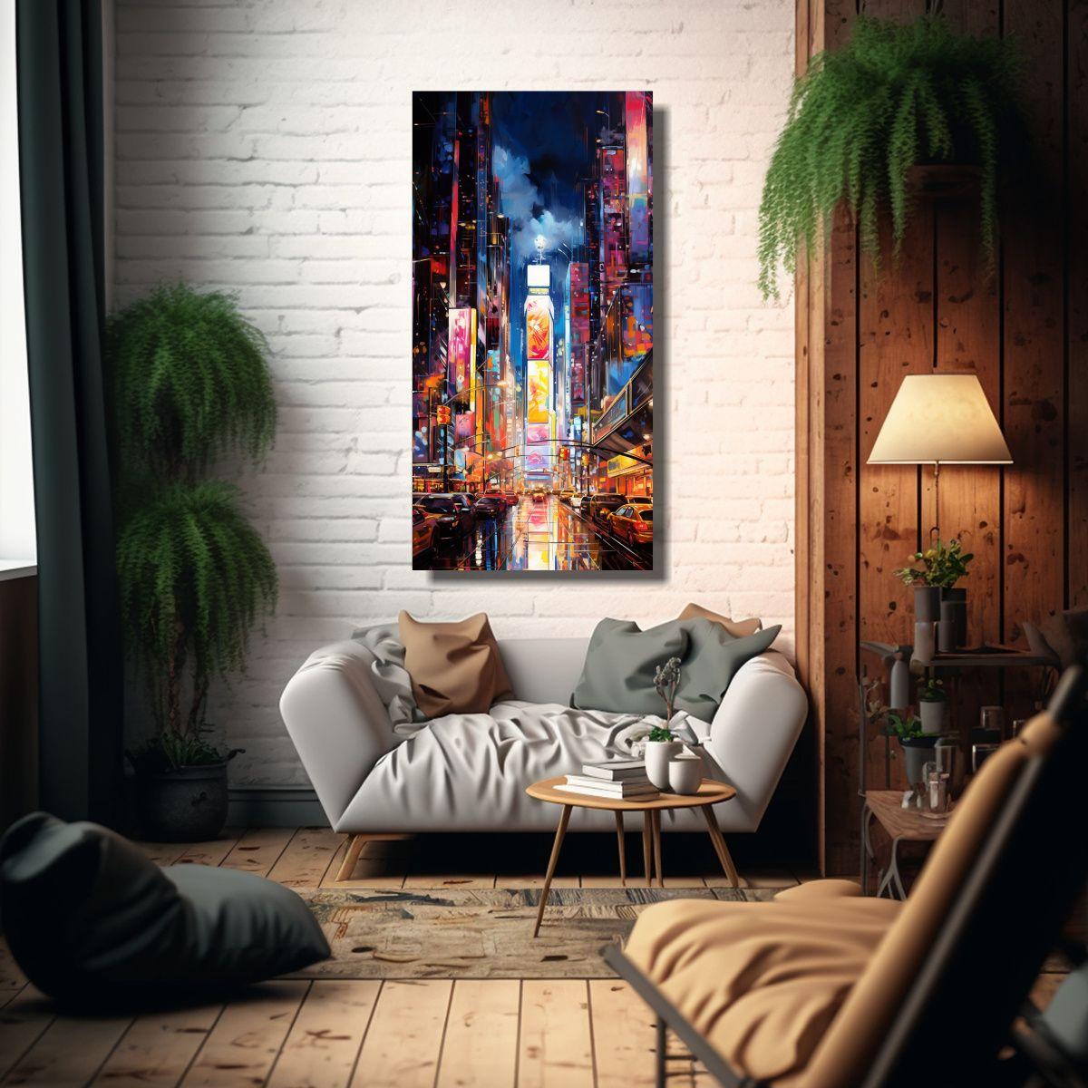 Pintura Decorativa Moderna De Ambiente En 60x120cm-2