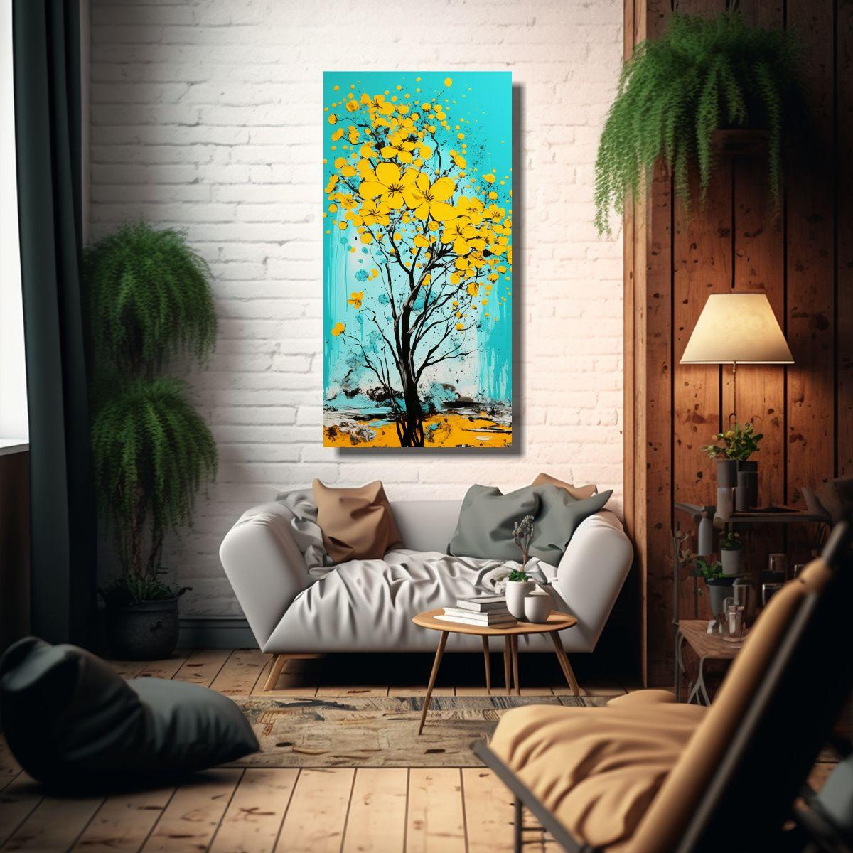 Pinturas Decorativas Lienzo Fotográfico árbol 20x40cm-2