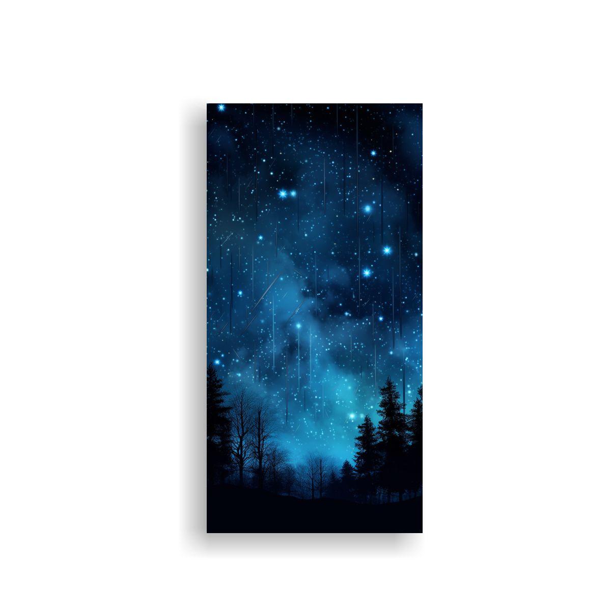 Pintura Abstracta De Una Lluvia De Meteoritos 40x80cm-0
