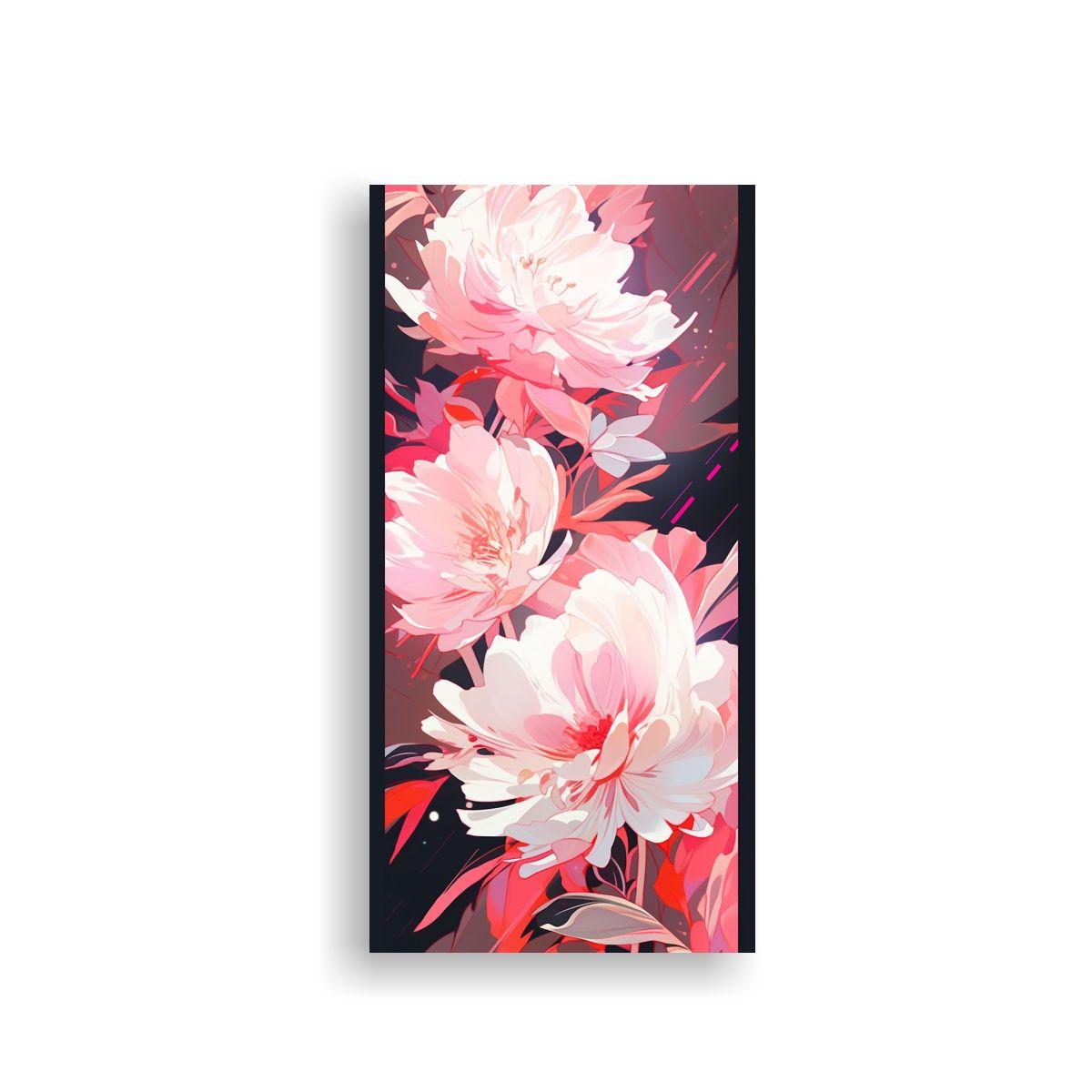 Tela En Bastidor Líneas Finas Full Color Blanco 80x160 Cm-0