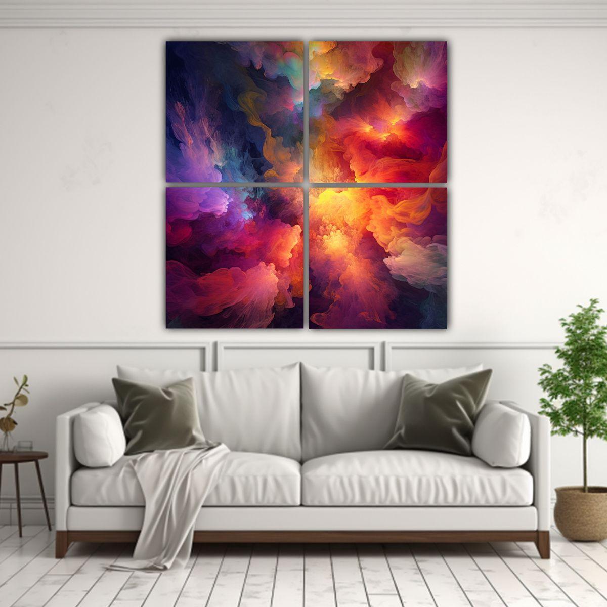 Cuadros Abstractos Para Decoración De 200x200 Cm-2