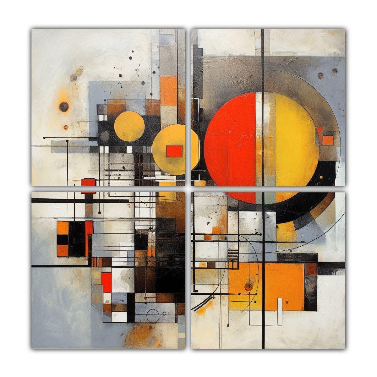 Pintura Abstracta Patrón Equilibrio Visual 180x180 Cm-0