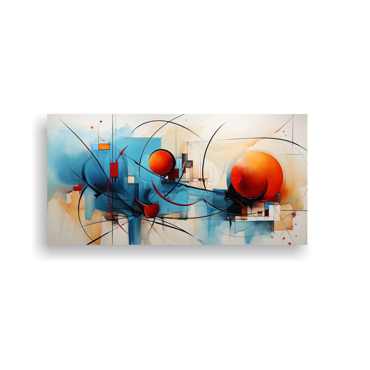 Pintura Abstracta Resaltada Por Pigmentos 80x40 Cm-0