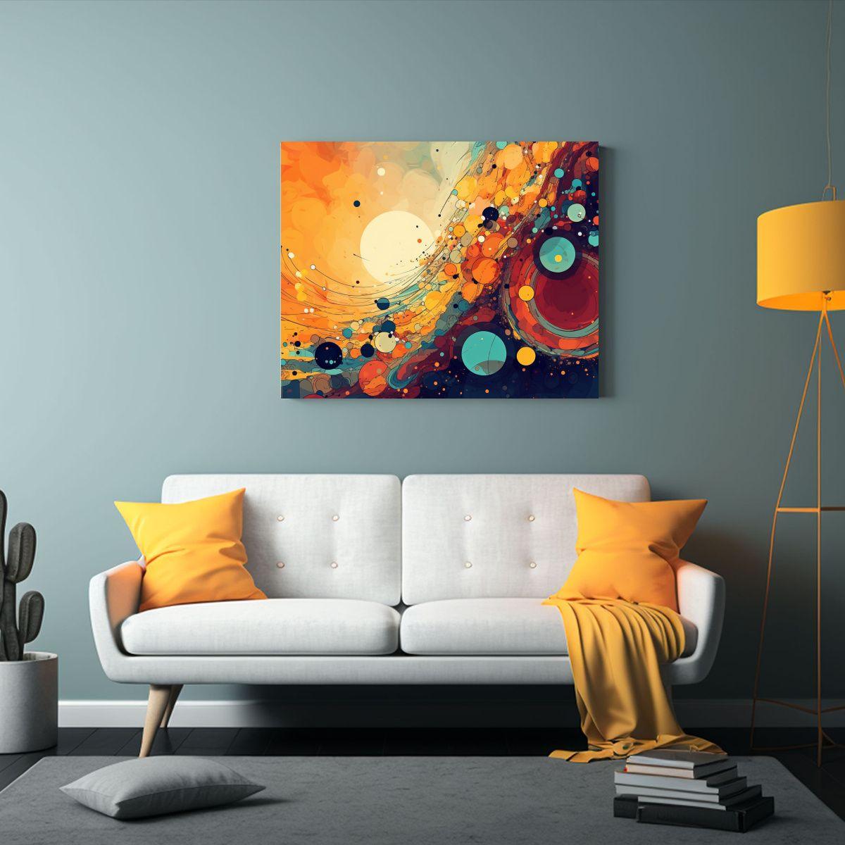 Fondo Abstracto Detallado En Lienzo único 60x40cm-2