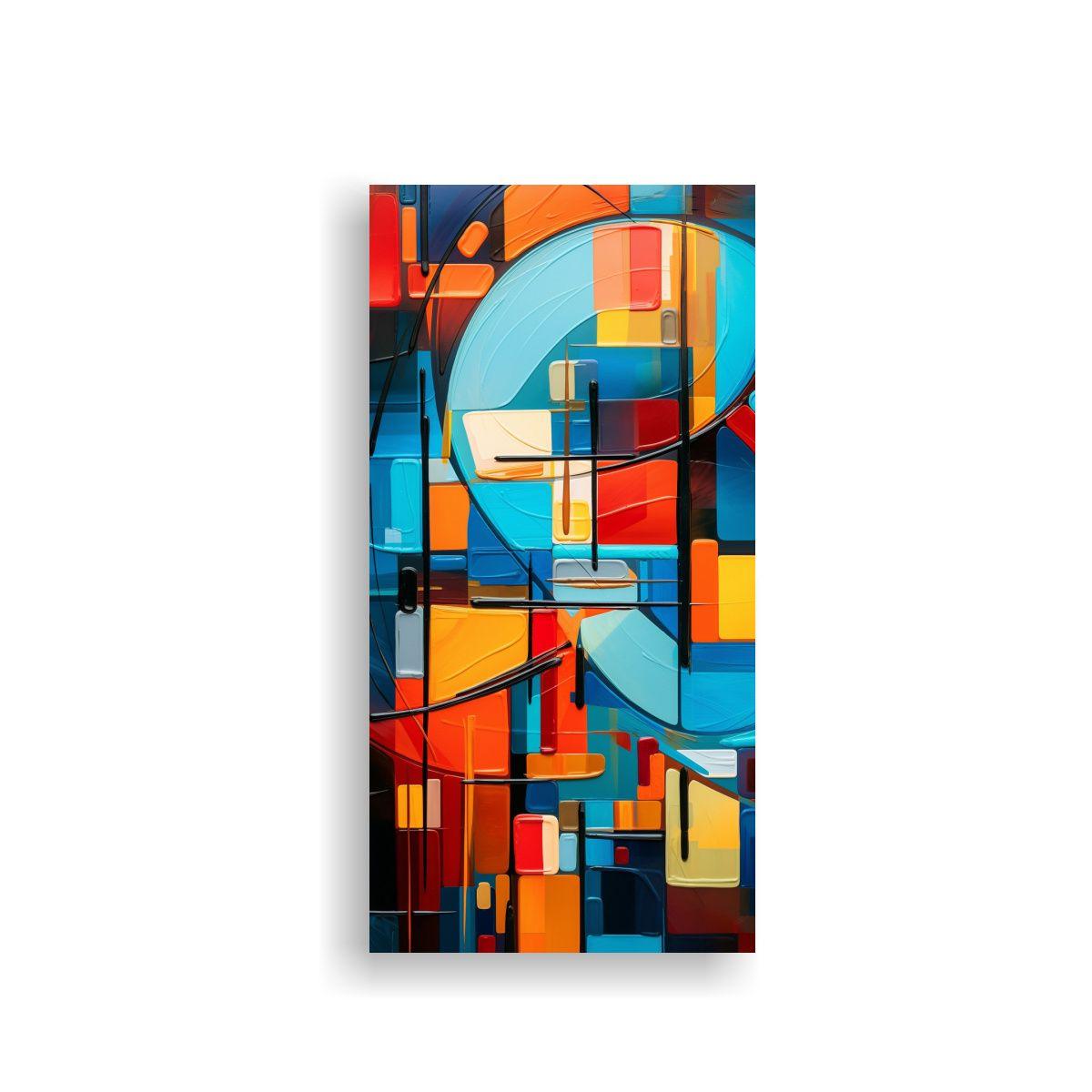 Pintura Abstracta Acuarela En Bastidor, 60x120cm-0
