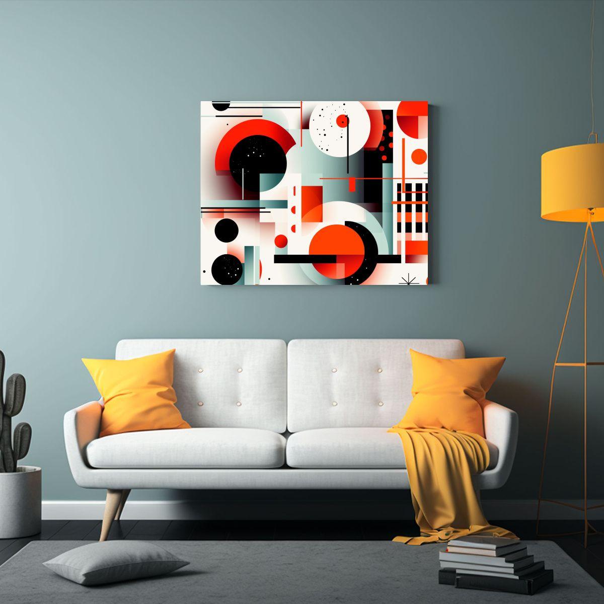 Pinturas Decorativas Modernas Con Patrones Geométricos Al E 45x30cm-2