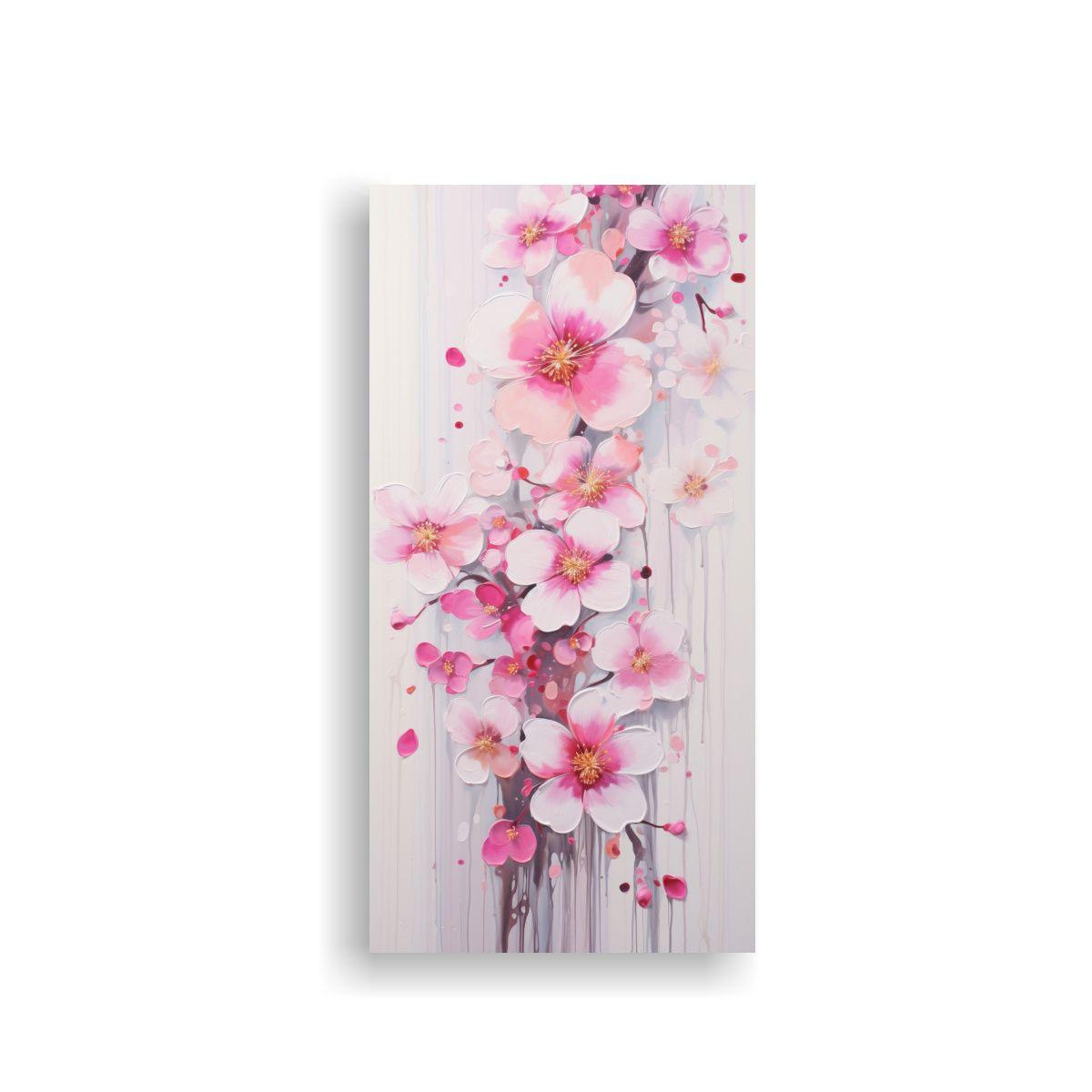 Lienzo Floral De Alta Calidad Con Pintura 70x140cm-0