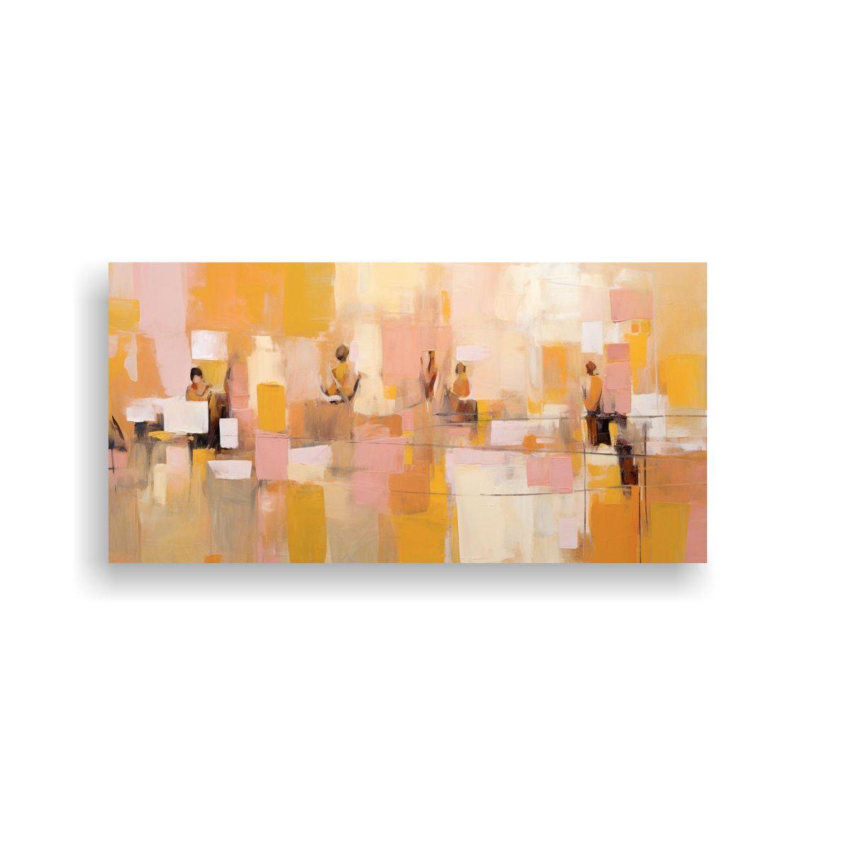Pintura Horizontal Amarilla Y Amarilla Con 160x80cm-0
