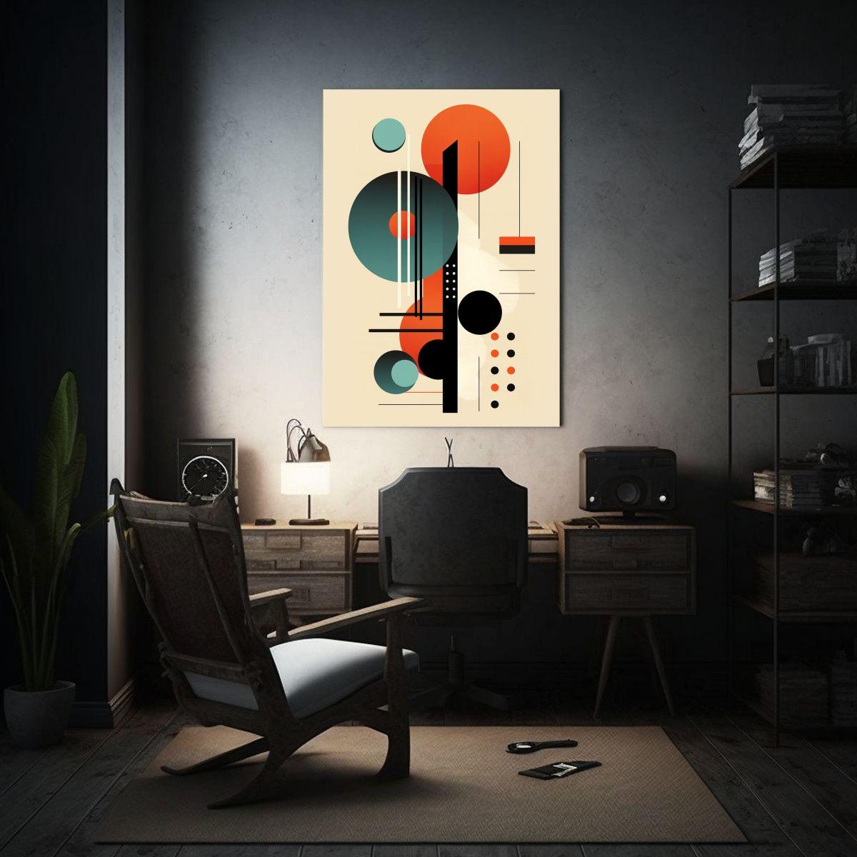 Cuadro Decorativo Para Sala Con Forma Geométrica 40x60cm-2