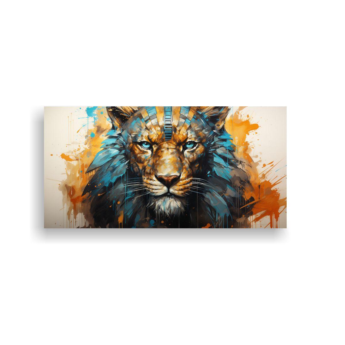 Pintura Rectangular Estilo Acuarela Colorida Esfin 80x40cm-0