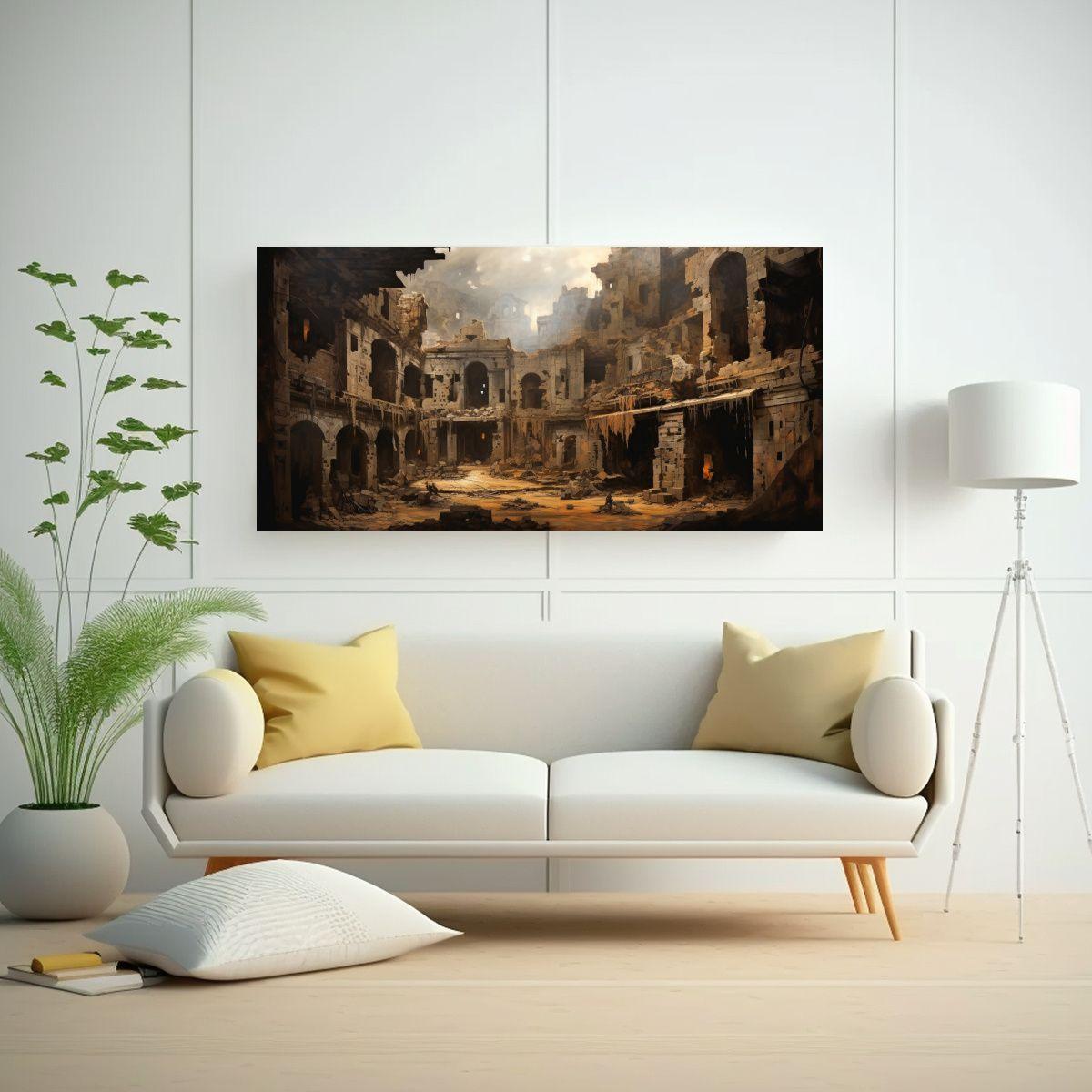 Pintura Decorativa De Arte Fino En Estilo 100x50cm-2