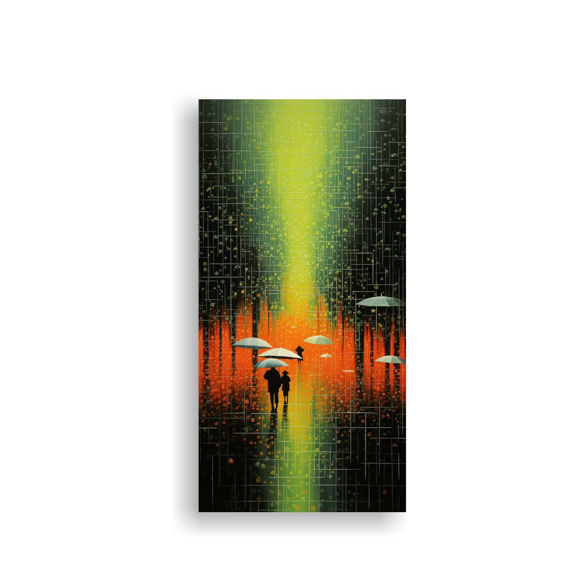 Cuadro Abstracto Calidad Lluvioso Alto Nivel 30x60cm-0