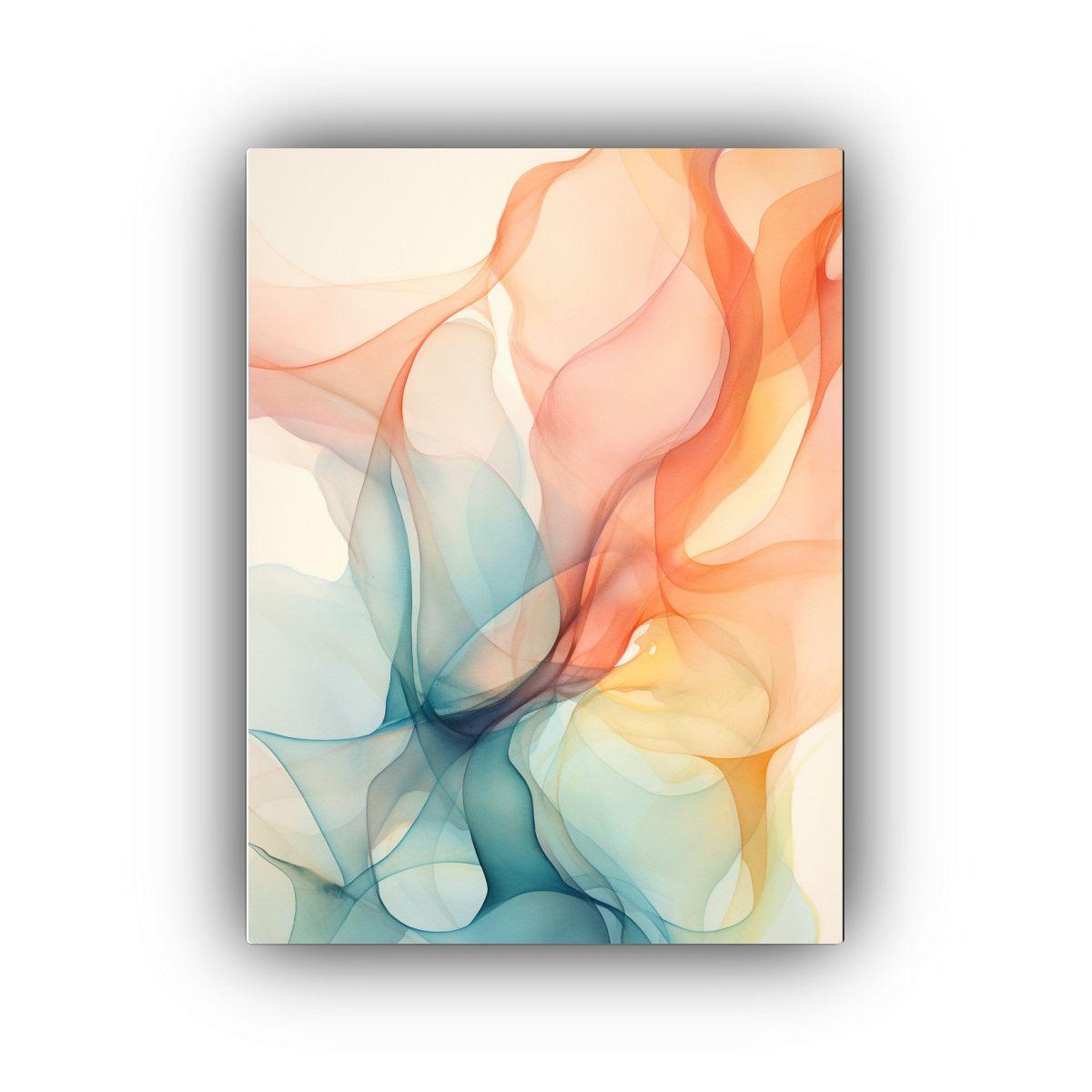 Pinturas Decorativas De Abstracción Orgánica En Colores Ac 60x90cm-0