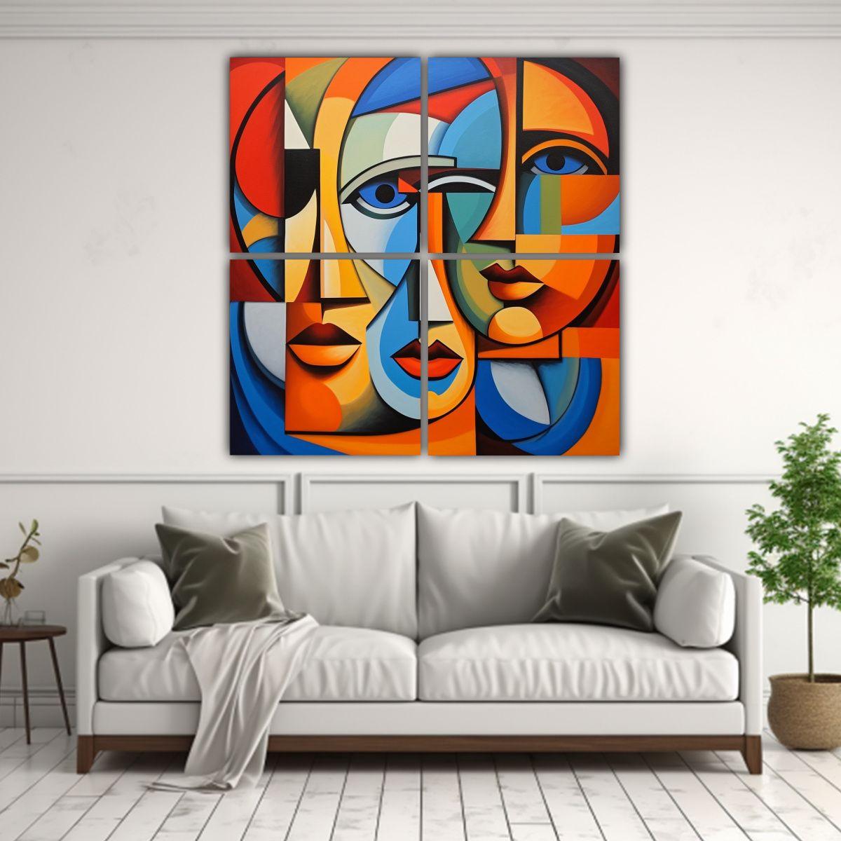 Pinturas Decorativas Exclusivas De Arte Abstracto 200x200 Cm-2