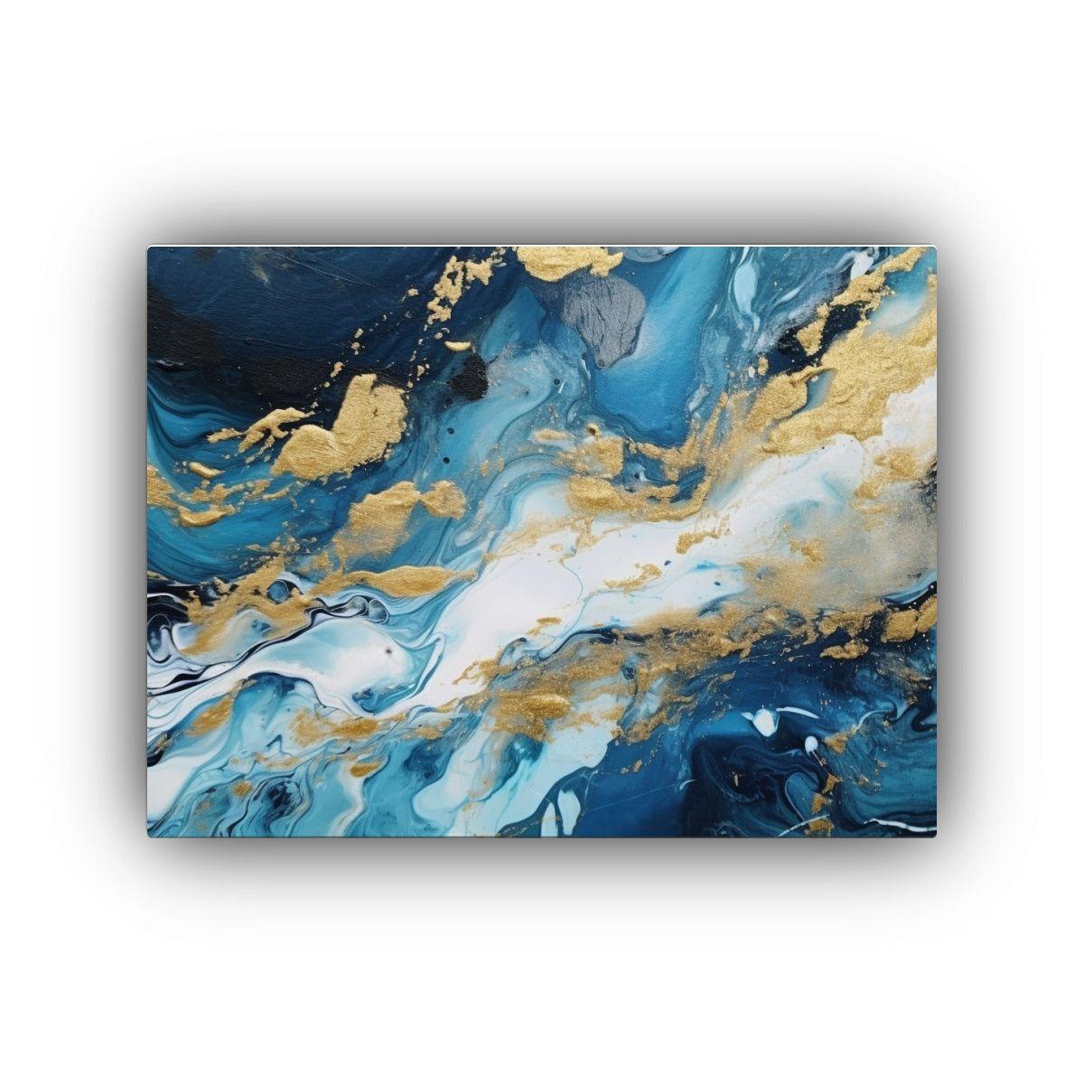 Cuadro Tela Decoración Interiores Marmolado Contemporáneo  90x60cm-0