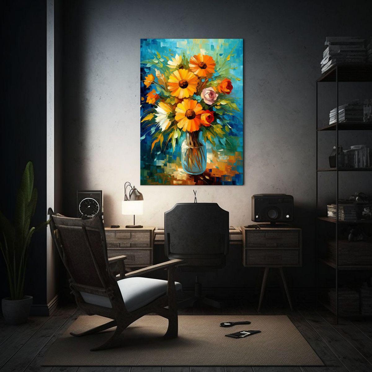 Arte De Pared Imagen Simplicidad De Flores 80x120cm-2