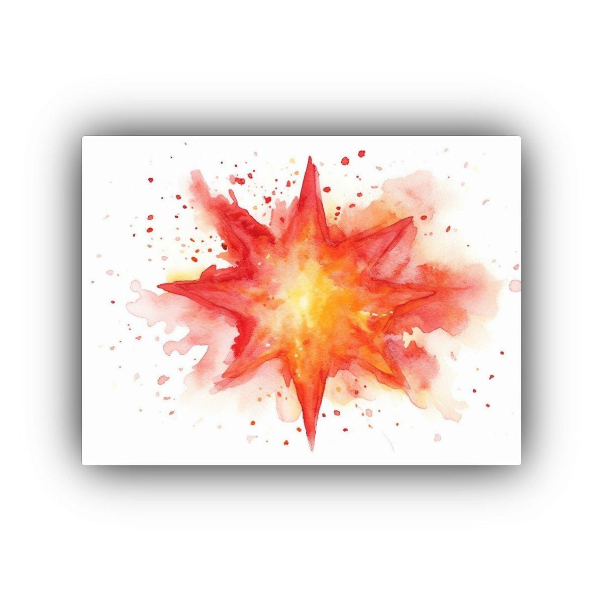 Pinturas Acuarela Para Crear Una Estrella Roja En La Vida De 30x20cm-0