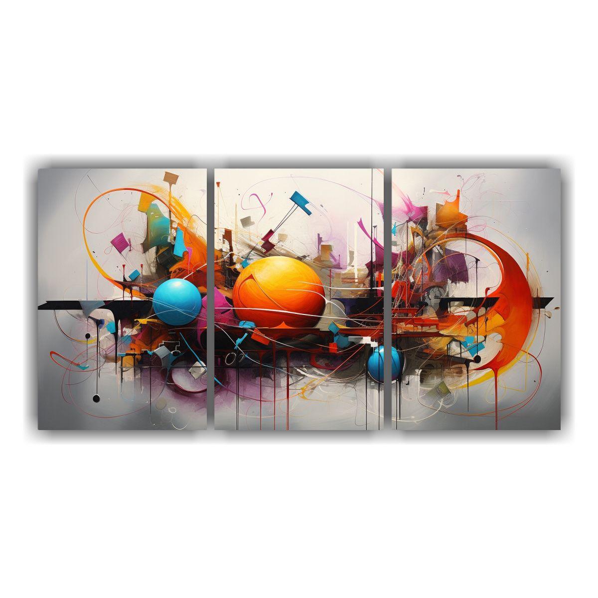 Cuadro De Abstracción Street Art Barato 180x90 Cm-0