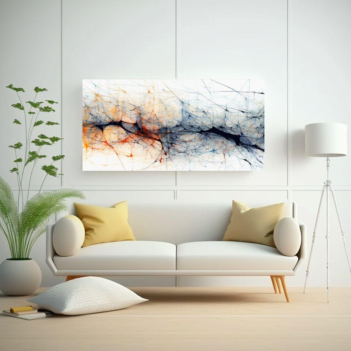 Cuadro Lienzo Impreso Abstracto Estilo Red 120x60cm-2