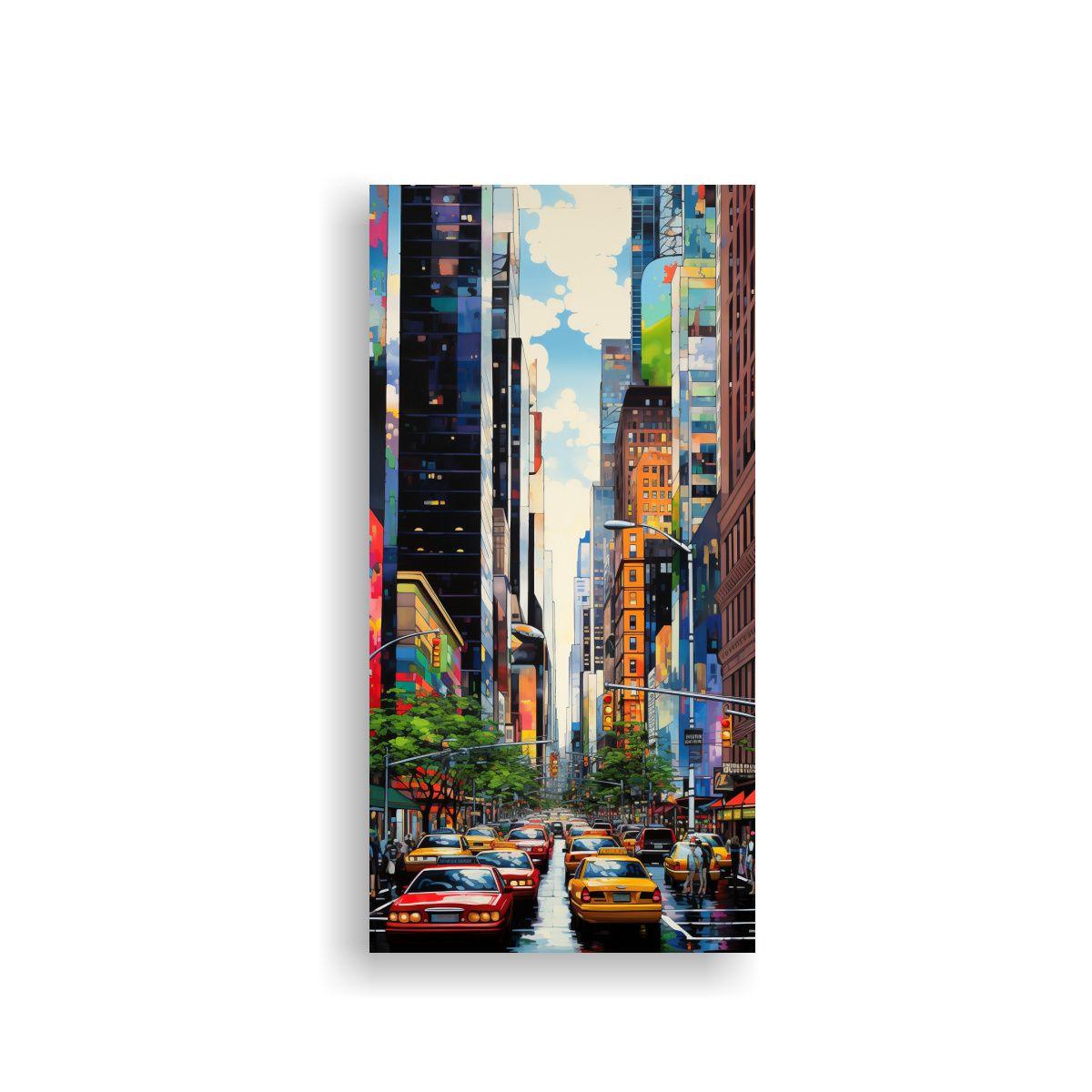 Cuadro Tela Canvas Belleza Urbana Con Pinturas De 70x140 Cm-0