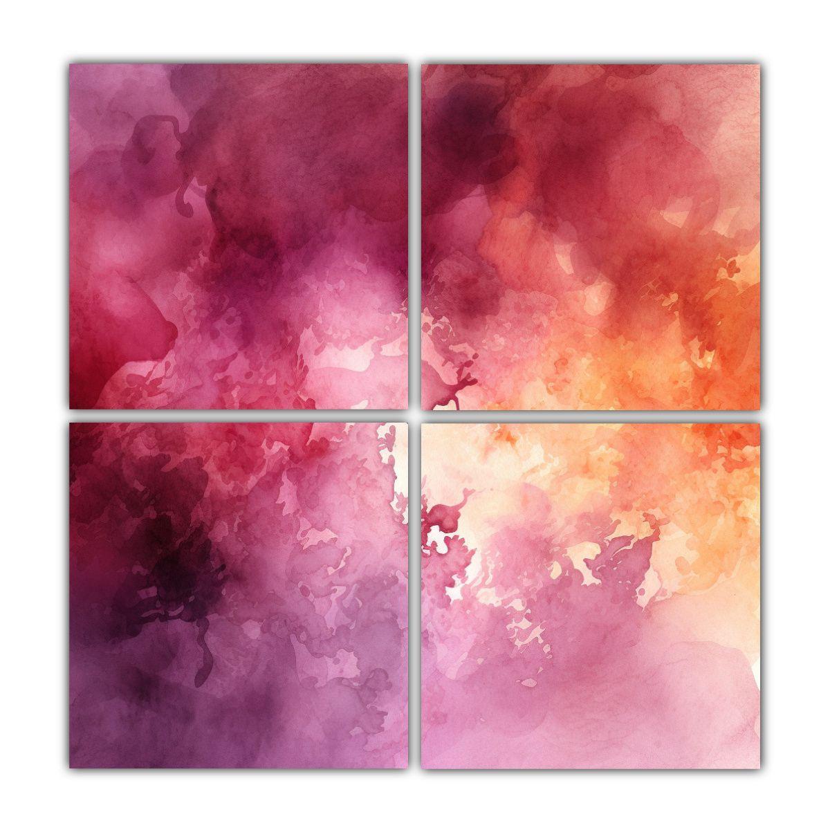 Cuatro Telas En Bastidor Espectacular Co Fondo 180x180 Cm-0