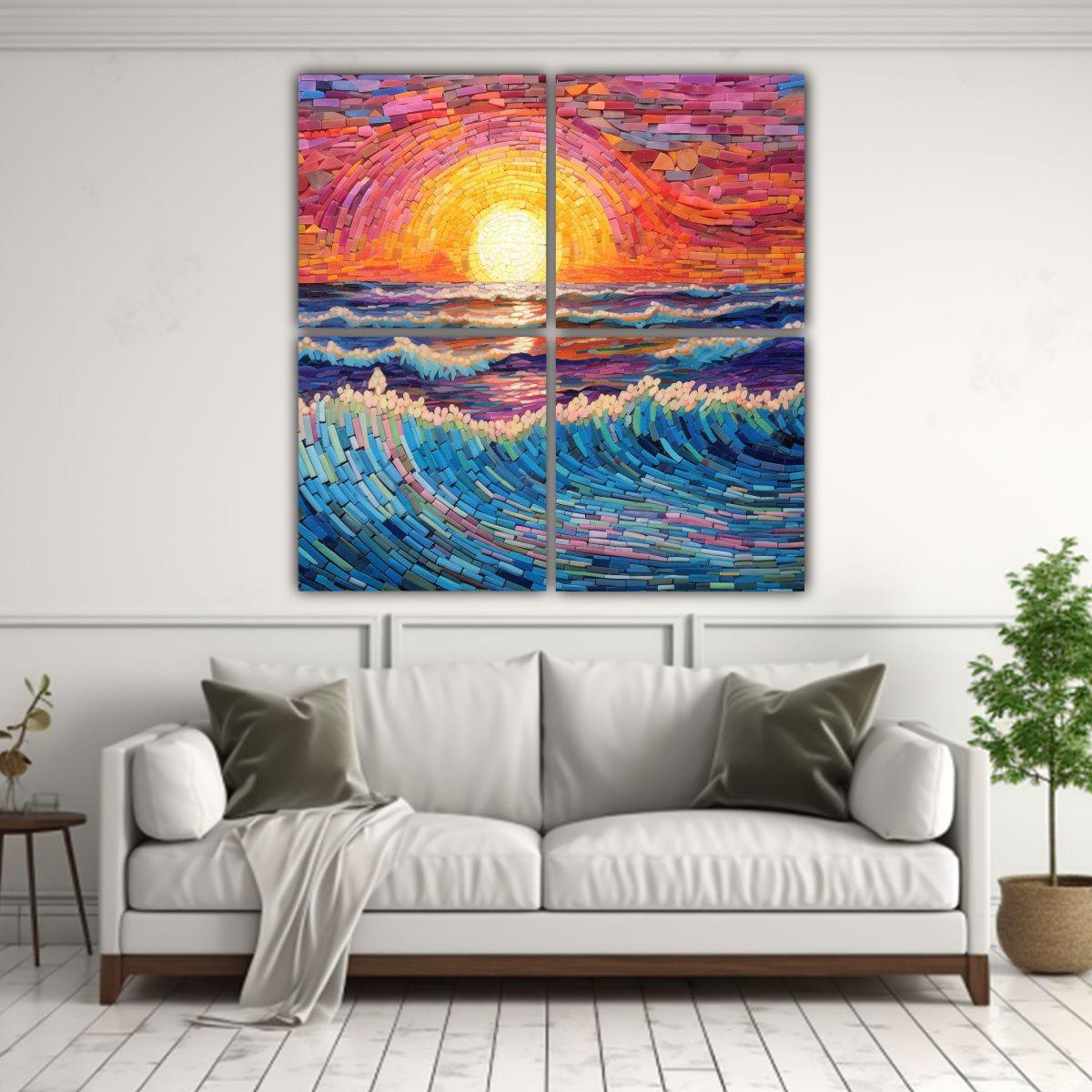 Bastidor Expresión Innovador: Arte Mosaico 200x200 Cm-2
