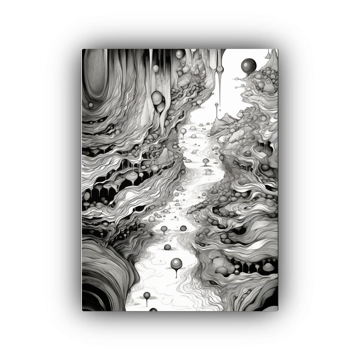 Cuadro Líquido Geoda Arte Lineal Moderno 30x40cm-0