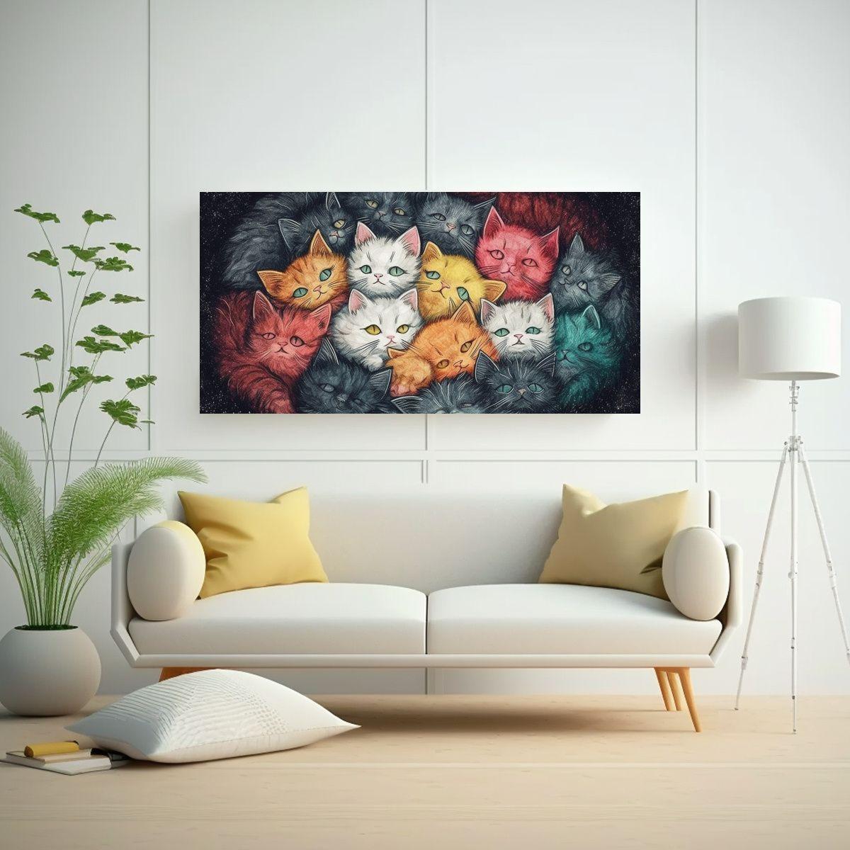 Cuadro Macrofotografía Altamente Definida Noche 140x70cm-2