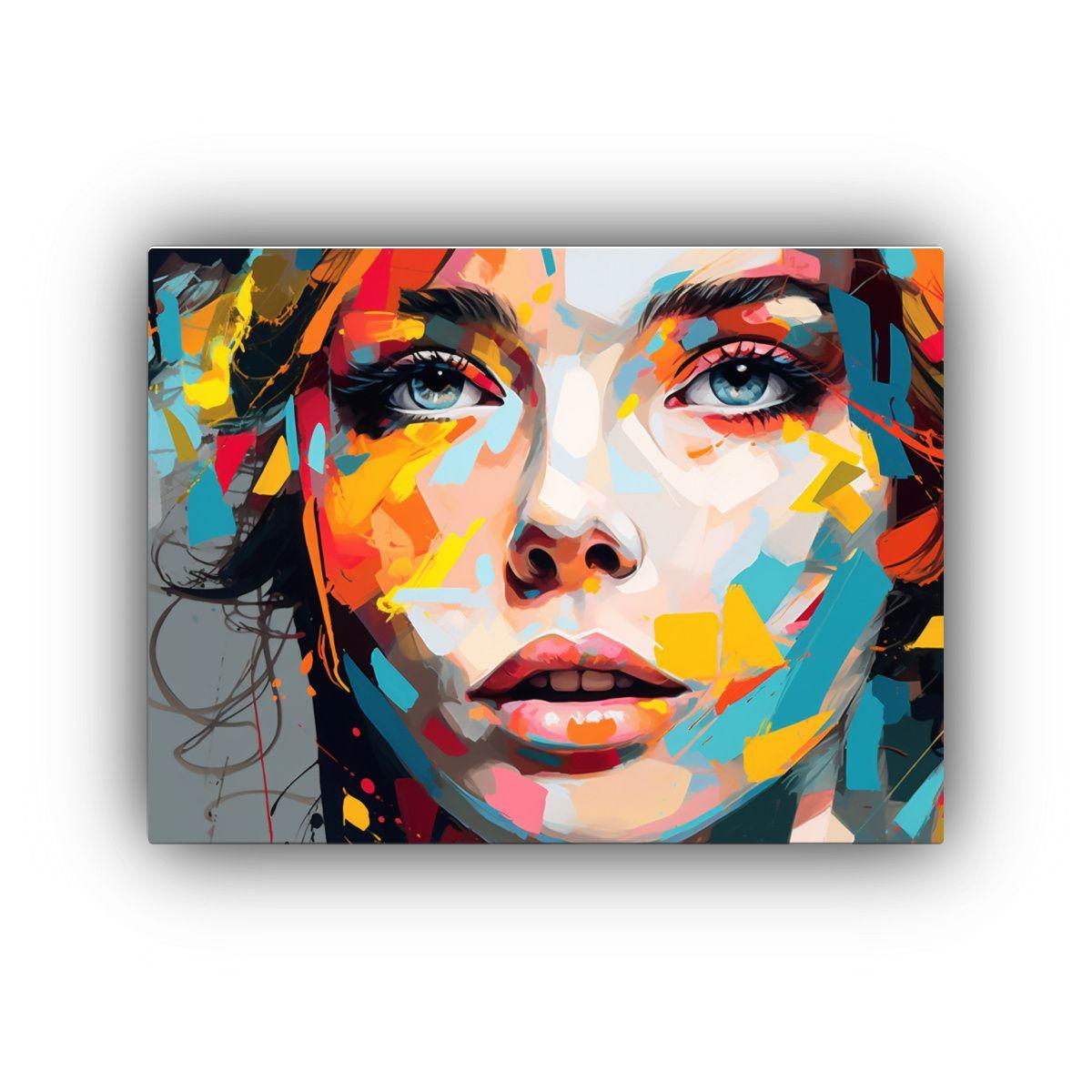 Cuadros Abstractos Estilo Galería Para Salón Con Retratos  120x80cm-0