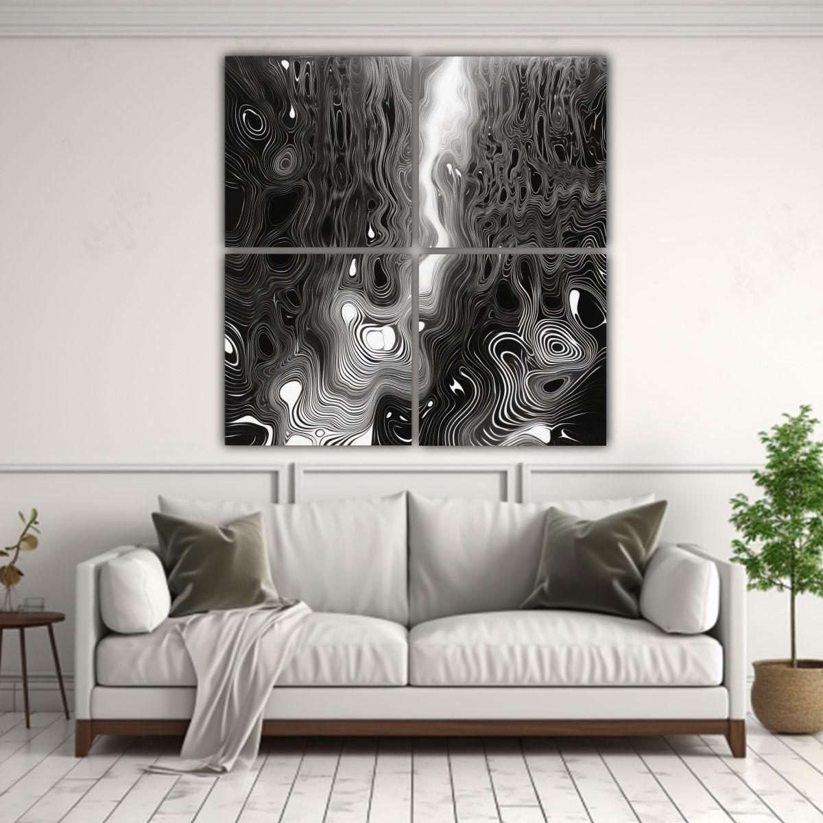 Pinturas Modernas Con Composición Dinámica 60x60 Cm-2