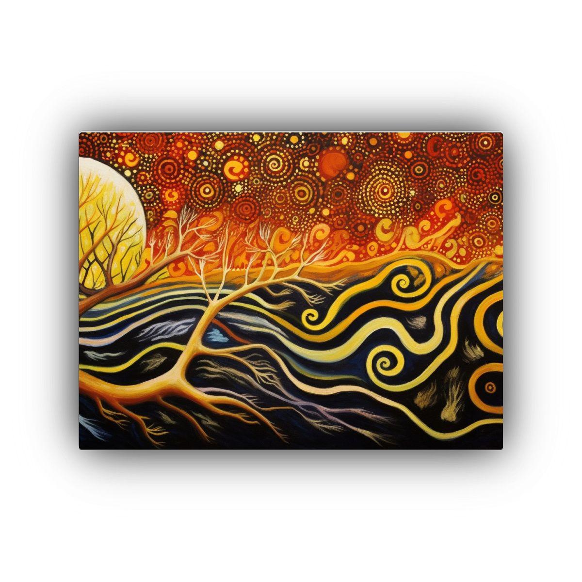 Cuadros Decorativos Creatividad Arte Aborigen 50x40 Cm-0