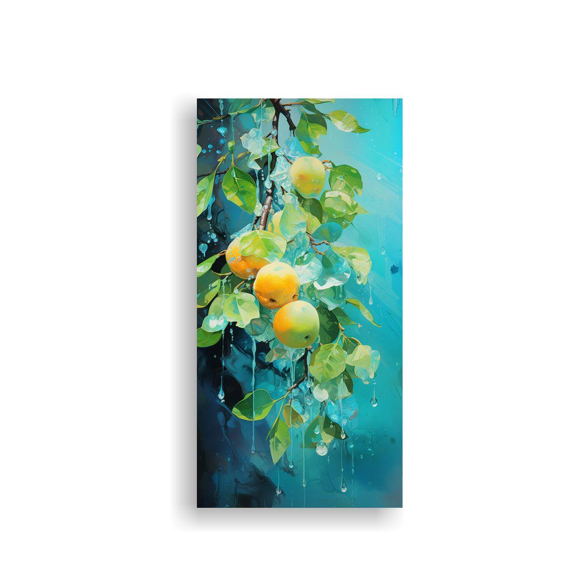 Cuadro Abstracto De árboles Frutales En Colores 70x140cm-0