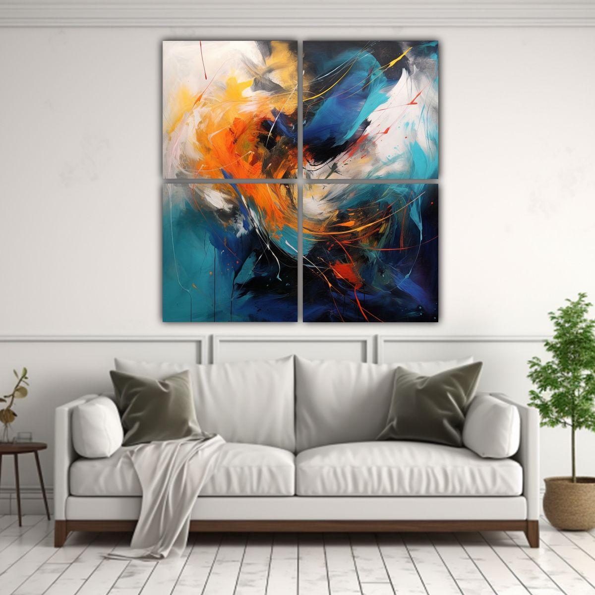 Cuadro Abstracto Inspirador, Profundo Y 160x160 Cm-2